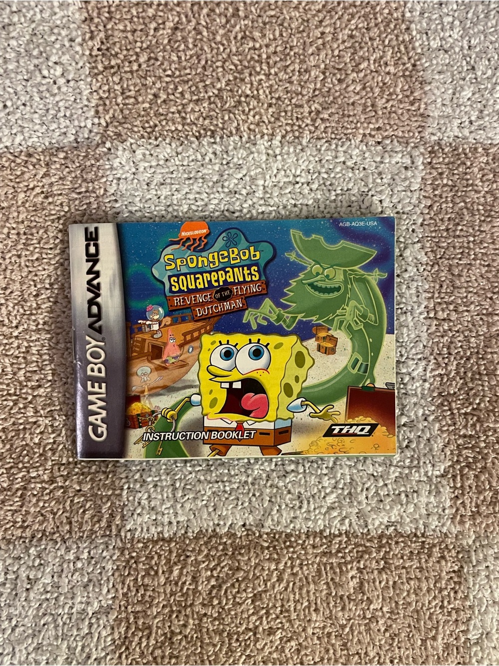 Gameboy SpongeBob SquarePants Revenge of the Flying Dutchman instruction booklet
